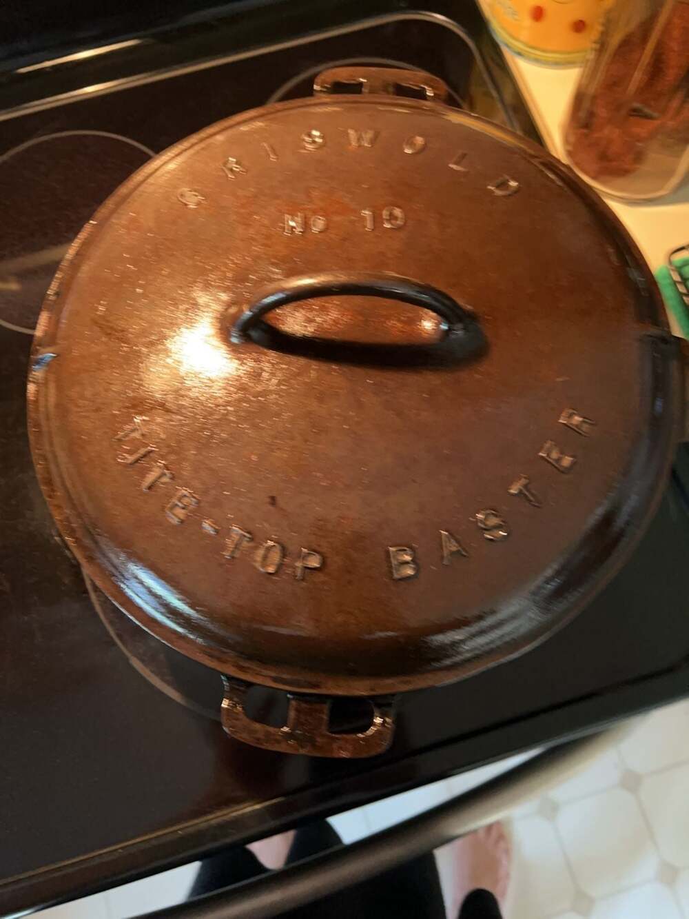 Griswold Cast Iron Fully Marked #10 Skillet Lid,